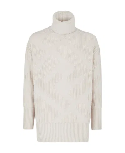 Fendi Long-sleeved Sweater In White