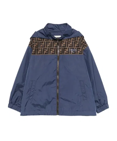 Fendi Long-sleeved Windproof Jacket In Blue
