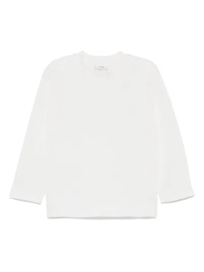 Fendi Babies' Long-sleeves T-shirt In White