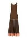Fendi Chocolate Viscose Blend Dress