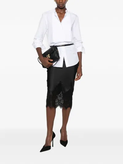 Fendi Long-sleeve Buttoned Shirt In White