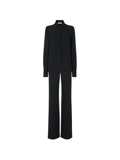Fendi Long-sleeve Jumpsuit In Black