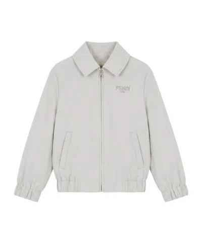 Fendi Long-sleeved Casual Jacket In White