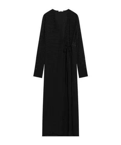 Fendi Long-sleeved Dress In Black