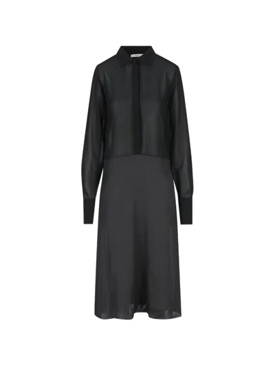 Fendi Long-sleeves Dress In Black