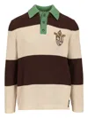 Fendi Cotton Knitted Polo In Multi
