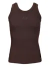 Fendi Look 30 Adv Top Ribbed Jersey Ff Club Crest Brown T-shirt Brown