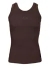Fendi Look 30 Adv Top Ribbed Jersey Ff Club Crest Brown T-shirt Brown