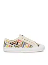 Fendi Domino Ff Canvas Sneaker In T Grezzo Multicolor