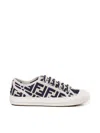 Fendi Low Top Jacquard Sneakers In Bei.midnight+bei.mid