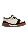 Fendi Low Tops In Black Suede In Brown