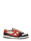 FENDI FENDI LOW TOP RED AND BLUE SUEDE SNEAKER
