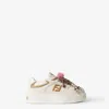 Fendi Low Top Platform Shoes In White Leather With Charm In White