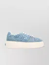 Fendi Low-top Sneakers With Contrast Stitching And Platform Sole In Multicolor