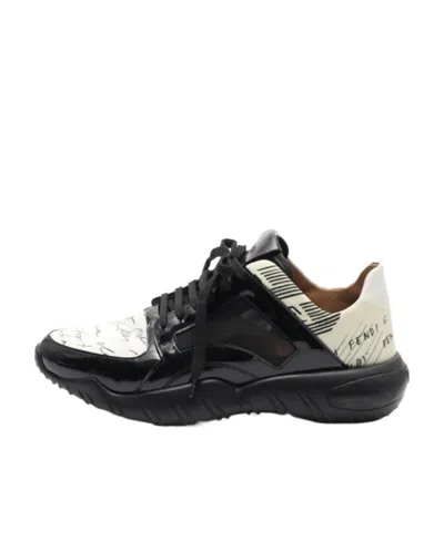Fendi Low-top Sports Shoes Made Of Color-matching Fabric In Black