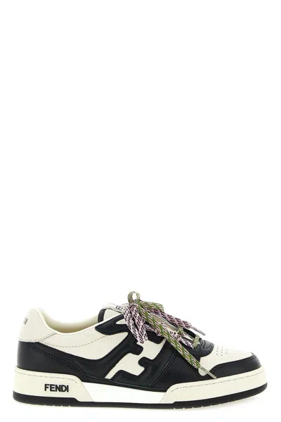Fendi Low-top Sneaker With Ff Side Logo In Multi