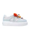 Fendi Low-top Sporty Sneakers With Embellishments In Blue