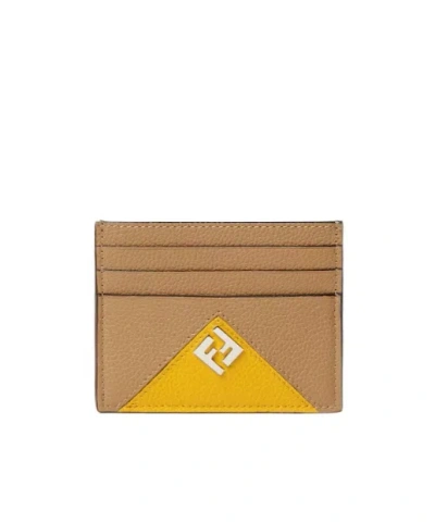 Fendi Lui Card Holder In Nude