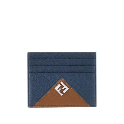 Fendi ' Lui' Grained Leather Cardholder In Multi