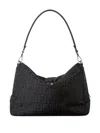 Fendi Large Lui Ff-pattern Messenger Bag In Black