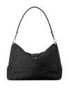 Fendi Large Lui Ff-pattern Messenger Bag In Black