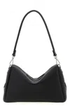 Fendi Medium Shoulder Bag Adjustable Strap Metal Hardware Textured Finish In Black