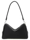 Fendi Medium Shoulder Bag Adjustable Strap Metal Hardware Textured Finish In Black