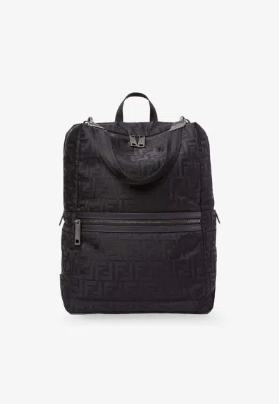 Fendi Lui Monogram Backpack In Black