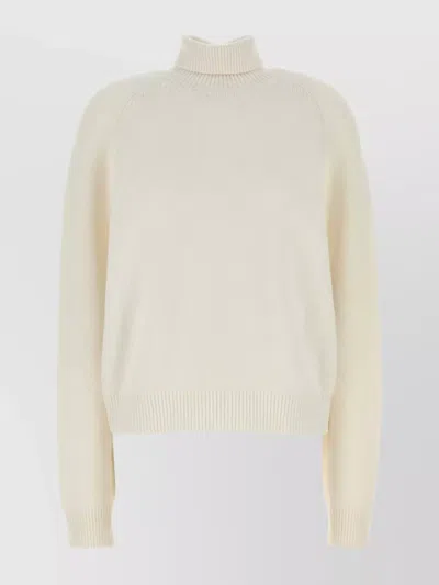 Fendi Maglione In Misto Cashmere Bianco Donna In White