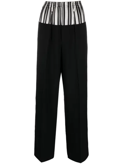 Fendi Luxurious And Chic Black Wool Blend Trousers For Women