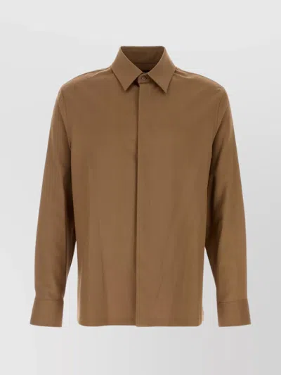 FENDI LUXURIOUS WOOL LONG SLEEVE SHIRT