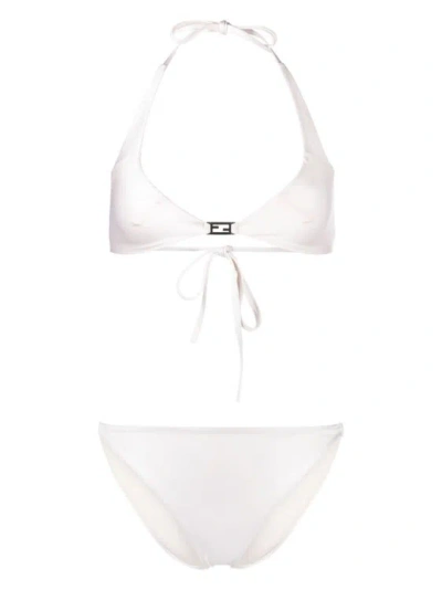 Fendi Lycra Bikini In Neutrals