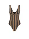 FENDI LYCRA® PEQUIN ONE-PIECE SWIMSUIT