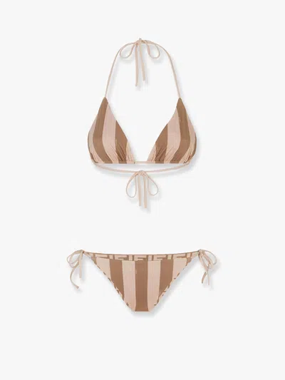 Fendi Pink Lycra Reversible Bikini In Multi