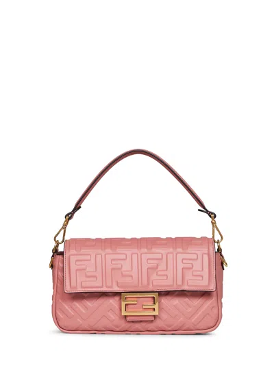 Fendi Macaron Pink Baguette Shoulder Bag