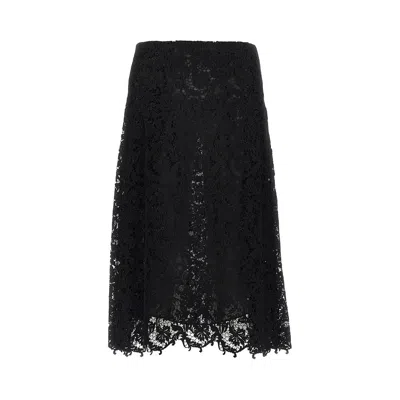 FENDI MACRAMÈ LACE MIDI SKIRT
