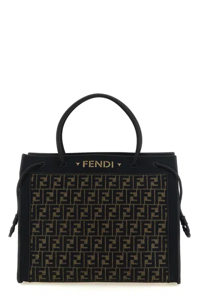Fendi Magic Large Ff Shopper Tote In Black