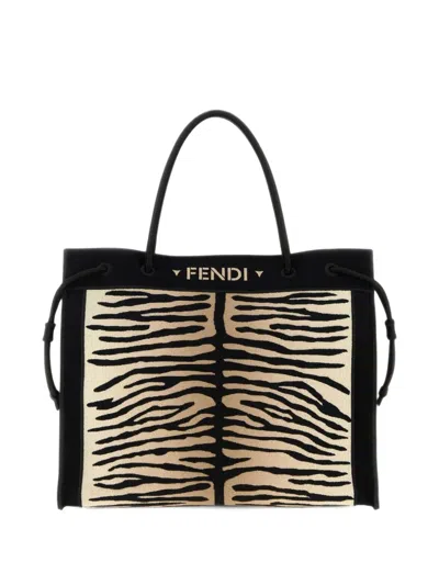 Fendi Magic Shopper Large In Animal Print