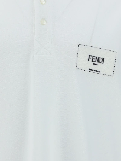 Fendi Maglia Polo In White