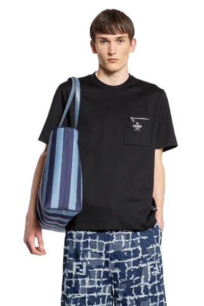 Fendi Black Cotton Jersey Oversized T-shirt