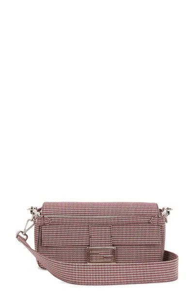 Fendi Mama 2 Way Baguette Shoulder Bag In Red