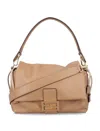 Fendi Medium Shoulder Bag Top Handle In Nude