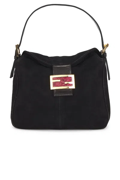Pre-owned Fendi Mama Baguette Shoulder Bag In Black