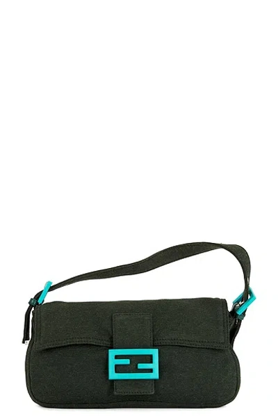 Pre-owned Fendi Mama Baguette Shoulder Bag In Black