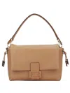 Fendi Women Mamma Baguette Medium Leather Shoulder Bag In Brown
