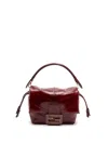 Fendi Burgundy Inlaid Hagfish Leather Mini-bag In Burgundy