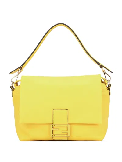 Fendi Medium Mamma Baguette Shoulder Bag In Yellow