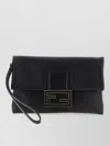 Fendi Mamma Baguette Clutch Bag Chain Wristlet In Black