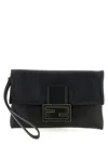 Fendi Mamma Baguette Clutch Bag Chain Wristlet In Black