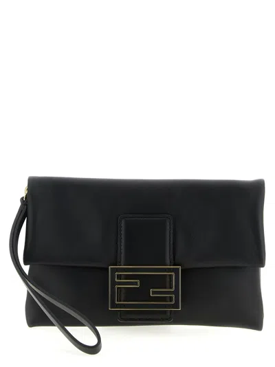 FENDI MAMMA BAGUETTE CLUTCH BLACK